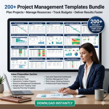 project management templates bundle