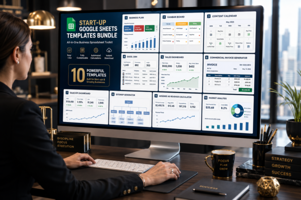 start-up google sheets templates bundle