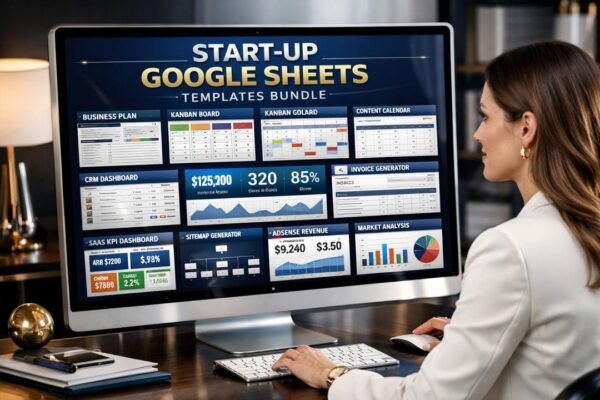 start-up google sheets templates bundle