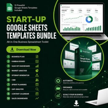 start-up google sheets templates bundle
