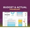 Budget Vs Dashboard Excel template