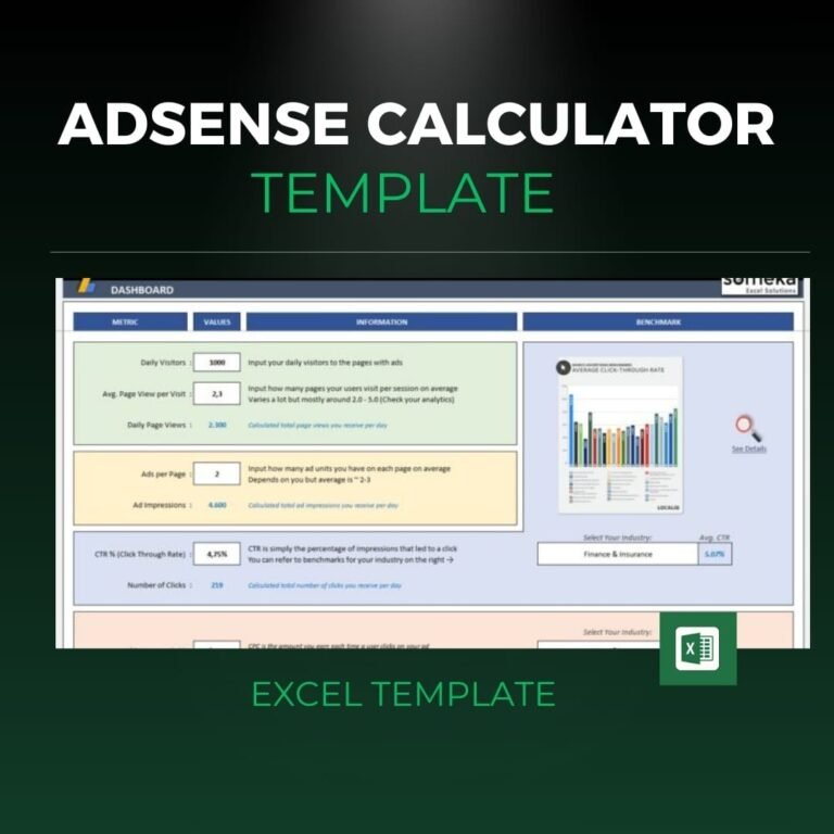 ADSENSE CALCULATOR EXCEL TEMPLATE