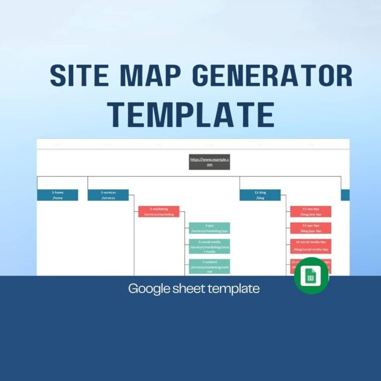 Sitemap Generator Google Sheets Template