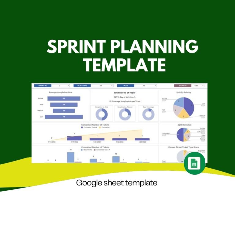 Sprint Planning Google Sheets Template