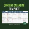 content calendar excel template