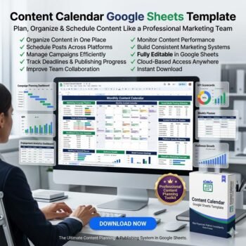 Content Calendar Google Sheets Template