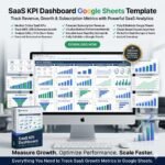 Saas KPI dashboard google sheets template