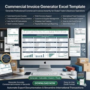 commercial invoice generator excel template