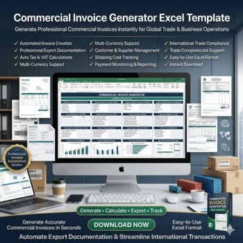 commercial invoice generator excel template