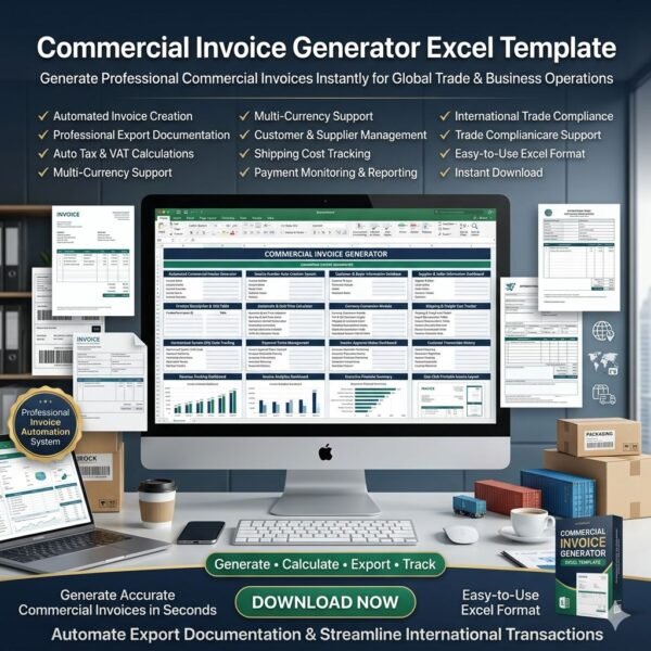 commercial invoice generator excel template