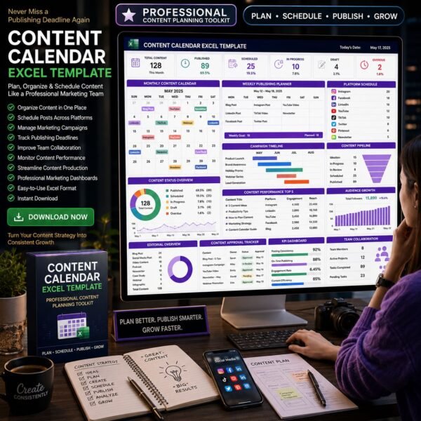 content calender excel template