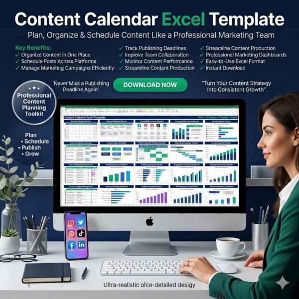 content calender excel template