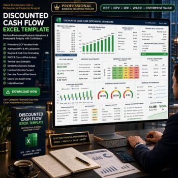discounted cash flow excel template