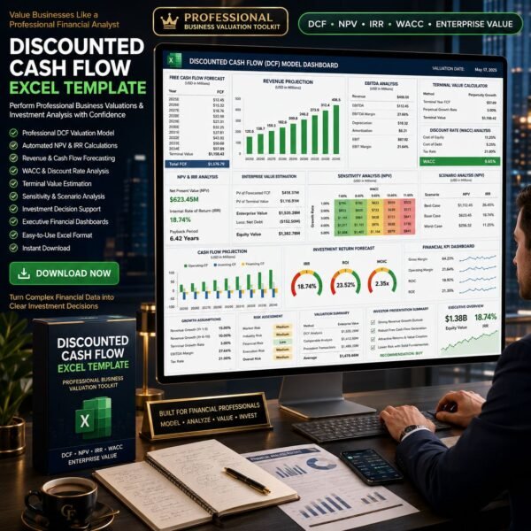 discounted cash flow excel template