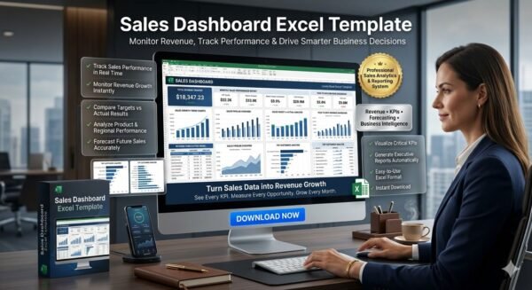 sales dashboard excel template