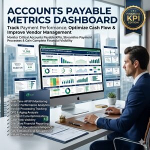 Accounts Payable Metrics Dashboard Template – Excel