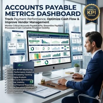 Accounts Payable Metrics Dashboard Template – Excel
