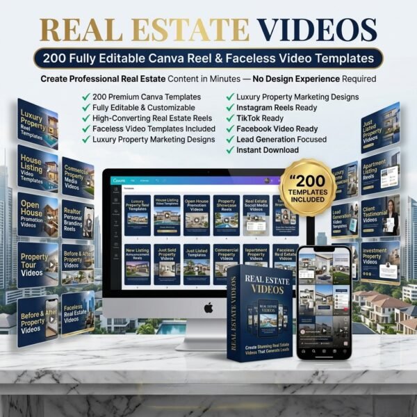 Real Estate Reels and Faceless Video Templates